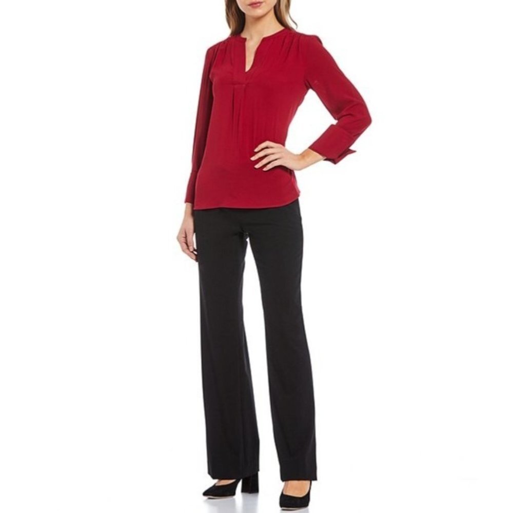 Calvin Klein Women Red Split Blouse — Small - Picture 2 of 7